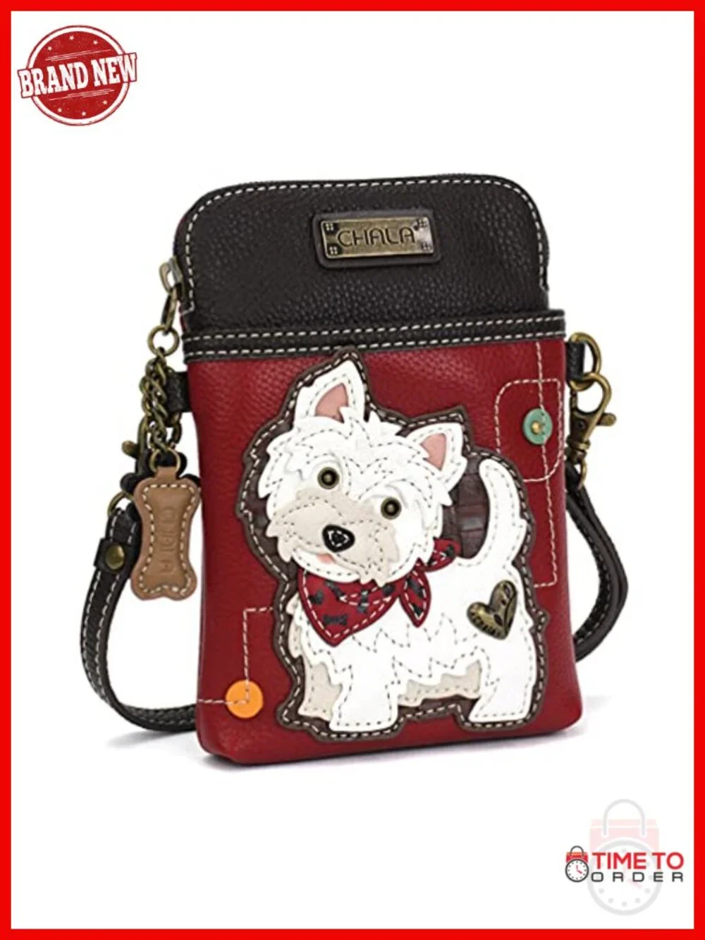 PU Leather Crossbody Bag with Adjustable Strap - Cell Phone Purse